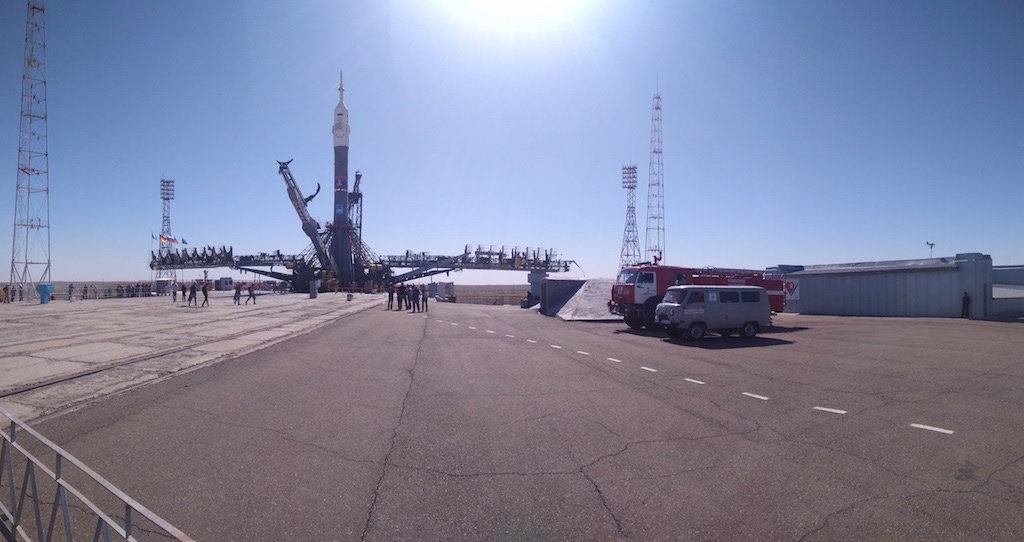 The Sojuz after set-up, waiting for take-off