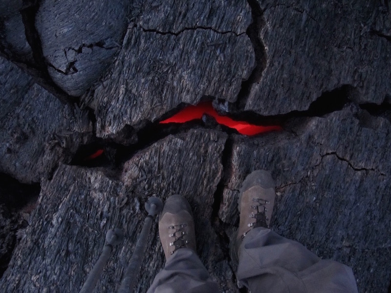 In Kamchatka, standing on the ground where Magma is till glowing