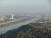 On the top. Donauinsel is dividing the Danube