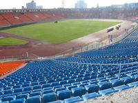 The Dynamo stadium had no roof yet and you could simply enter it