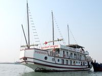Our boat at Ha Long Bay harbour