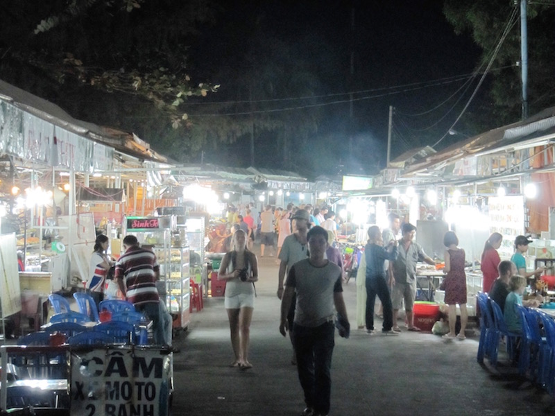 A night market...